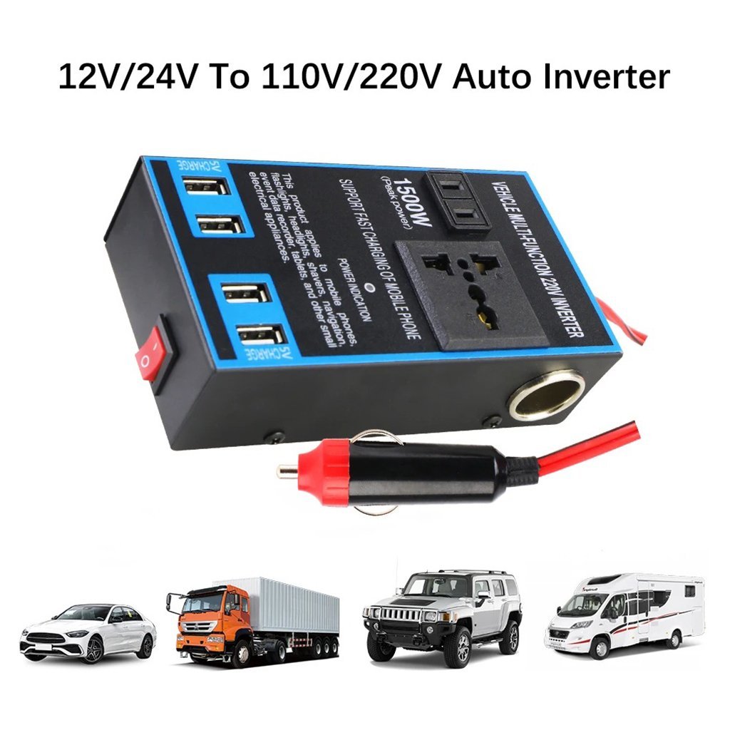 Convertisseur secteur voiture 1500W 4 ports USB - Image 2