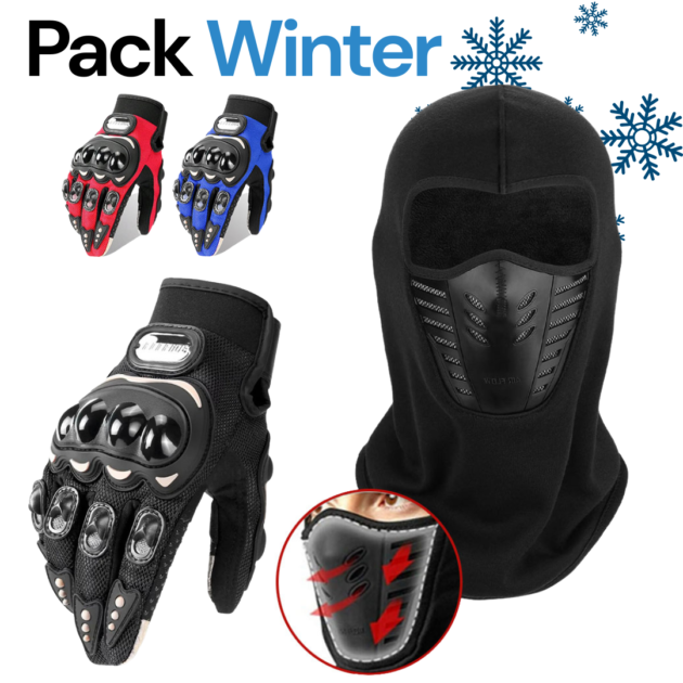 Pack Hiver Moto Excefore + Pro Biker – Protection Complète Contre le Froid et le Vent