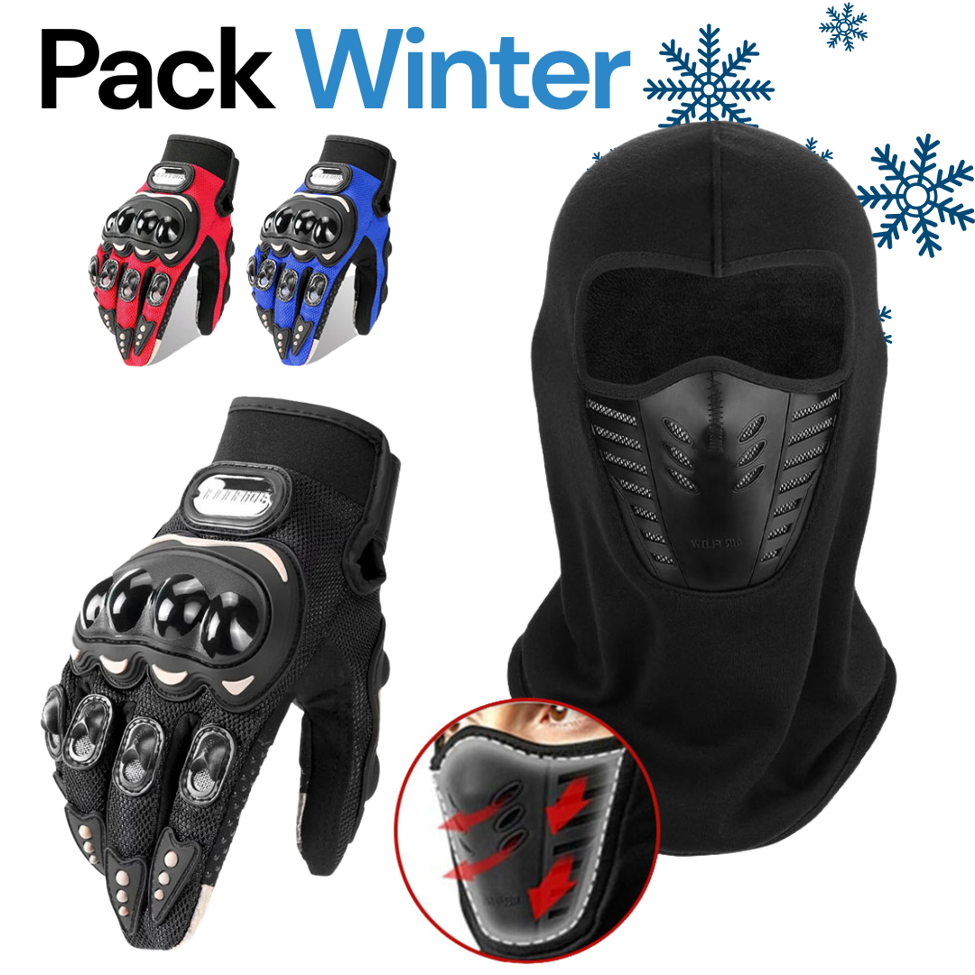 Pack Hiver Moto Excefore + Pro Biker – Protection Complète Contre le Froid et le Vent