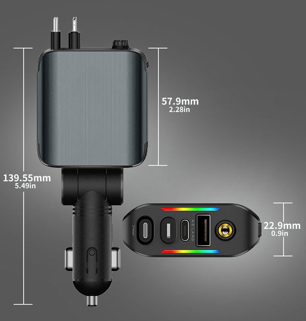 Chargeur Allume-Cigare 4-en-1 Ofottofo Compatibilité universelle - Image 3