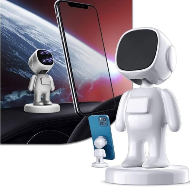 Support de Téléphone Voiture en Forme d’Astronaute Rotation 360°