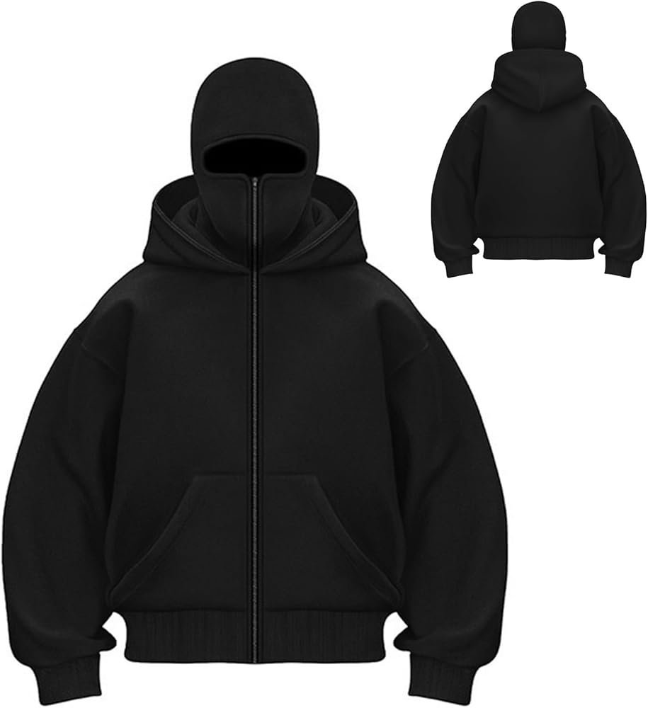 Balaclava Ninja Zipper Hoodie | Veste Ninja confortable pour l'hiver