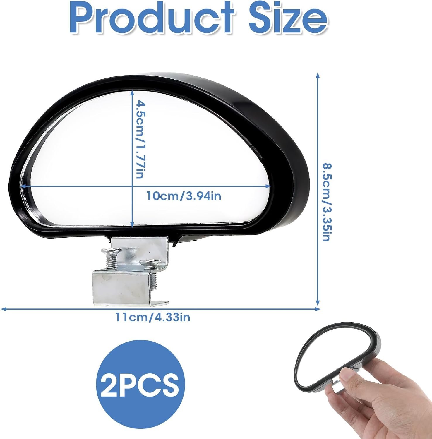 Miroir de Voiture pour Élargir la Vision et Augmenter la Sécurité 2PCS - Image 2