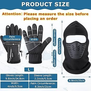 Pack Cagoule d’Hiver Excefore avec Gants Thermiques pour Écran Tactile - Image 2