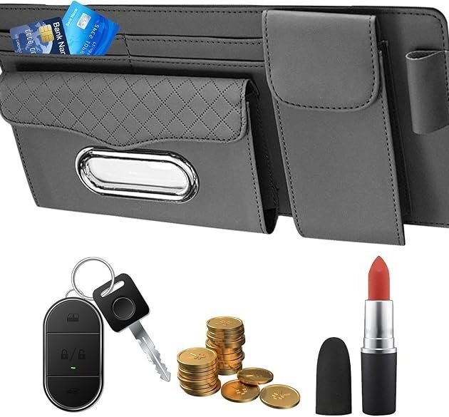 Organiseur Pare-soleil Voiture – Rangement Élégant & Multifonction