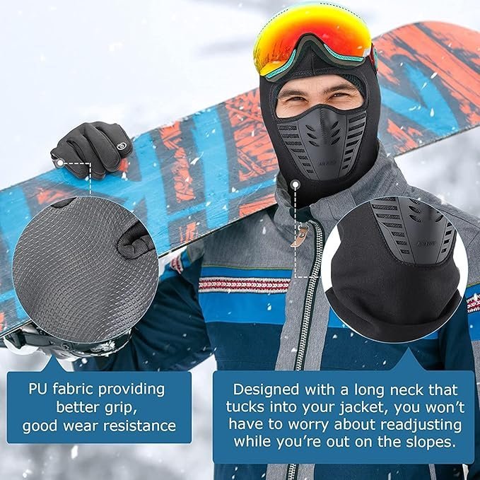 Pack Cagoule d’Hiver Excefore avec Gants Thermiques pour Écran Tactile - Image 4