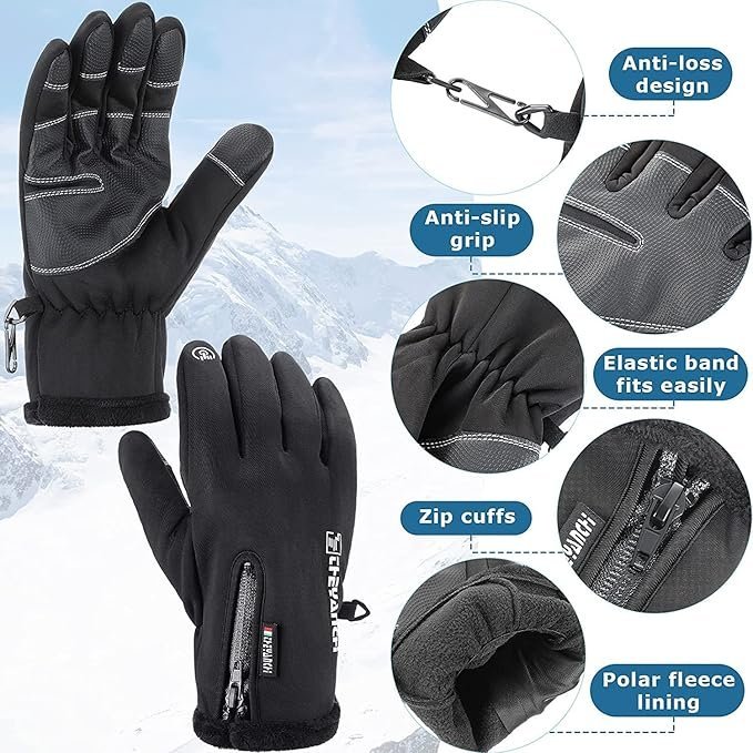 Pack Cagoule d’Hiver Excefore avec Gants Thermiques pour Écran Tactile - Image 7