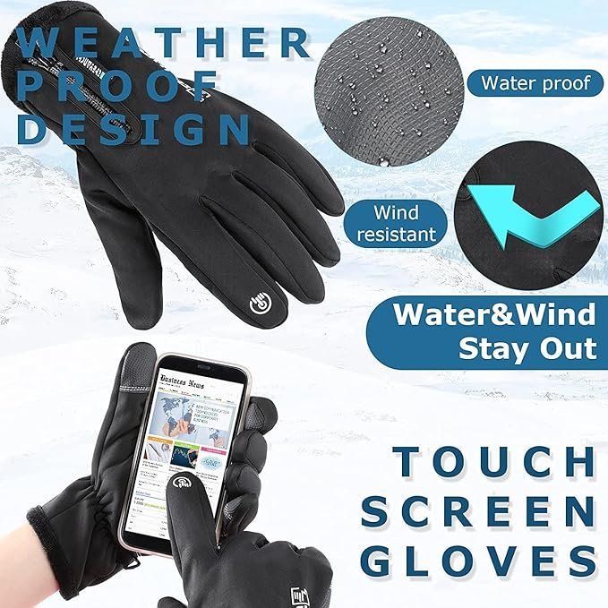Pack Cagoule d’Hiver Excefore avec Gants Thermiques pour Écran Tactile - Image 3