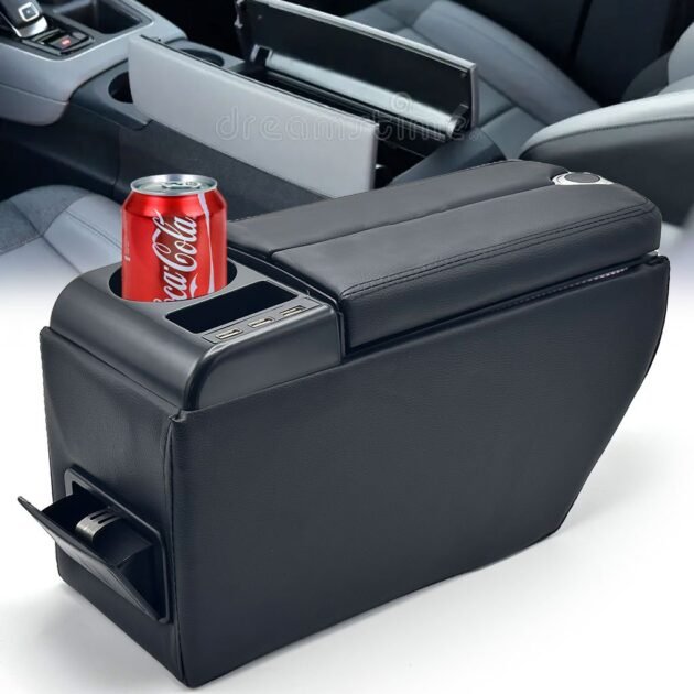 Organisateur de Console Centrale Voiture Porte-Gobelet USB