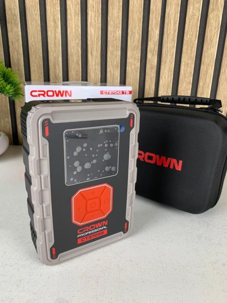 Booster Auto CROWN CT37043 – Démarreur 2000A avec Compresseur & Power Bank Intégré