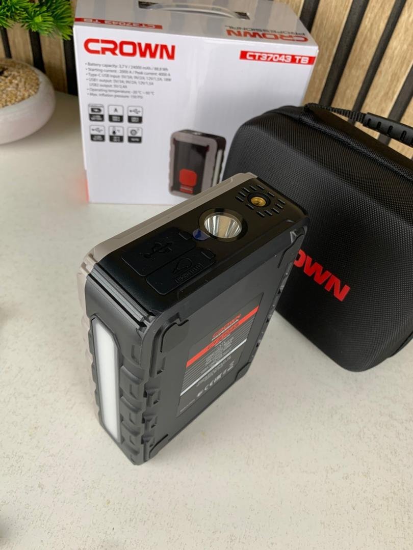 Booster Auto CROWN CT37043 – Démarreur 2000A avec Compresseur & Power Bank Intégré - Image 6
