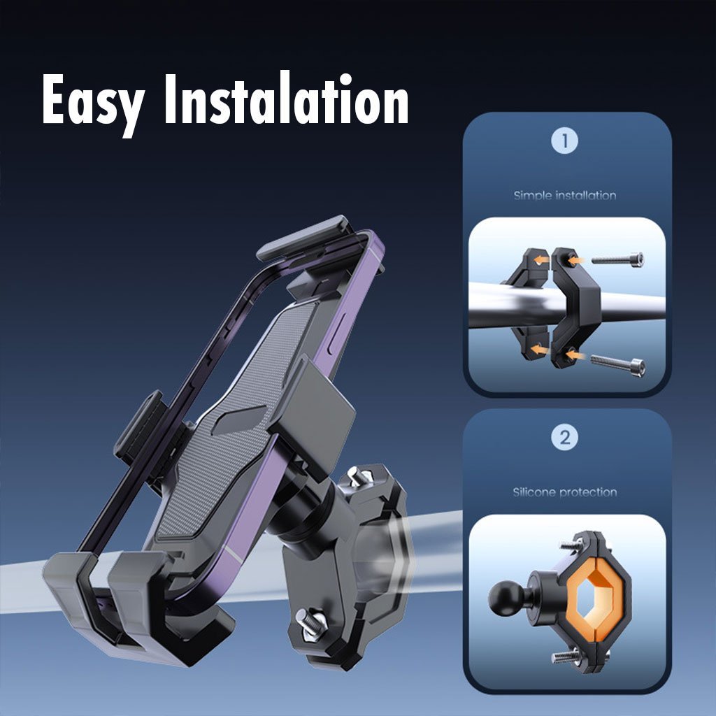 Support Téléphone Vélo et Moto Auto-Lock Rotation 360° - Image 7