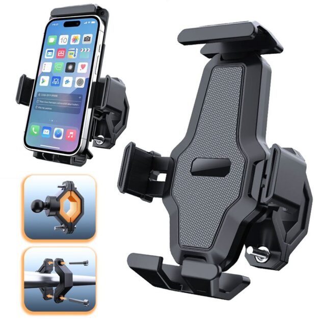 Support Téléphone Vélo et Moto Auto-Lock Rotation 360°