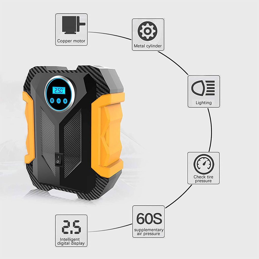 Gonfleur de Pneus de Voiture Portable CARSUN – Gonflez Vos Pneus Rapidement et en Sécurité Partout - Image 2