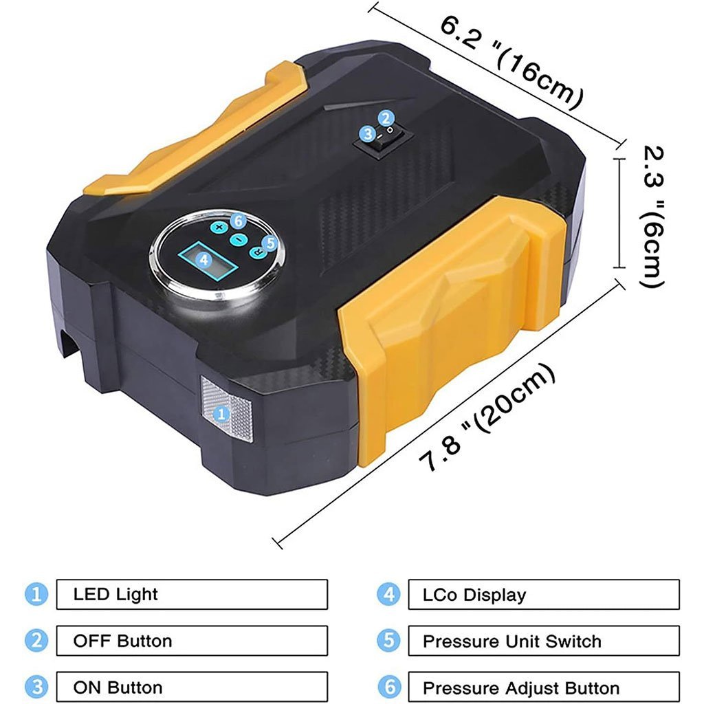 Gonfleur de Pneus de Voiture Portable CARSUN – Gonflez Vos Pneus Rapidement et en Sécurité Partout - Image 3