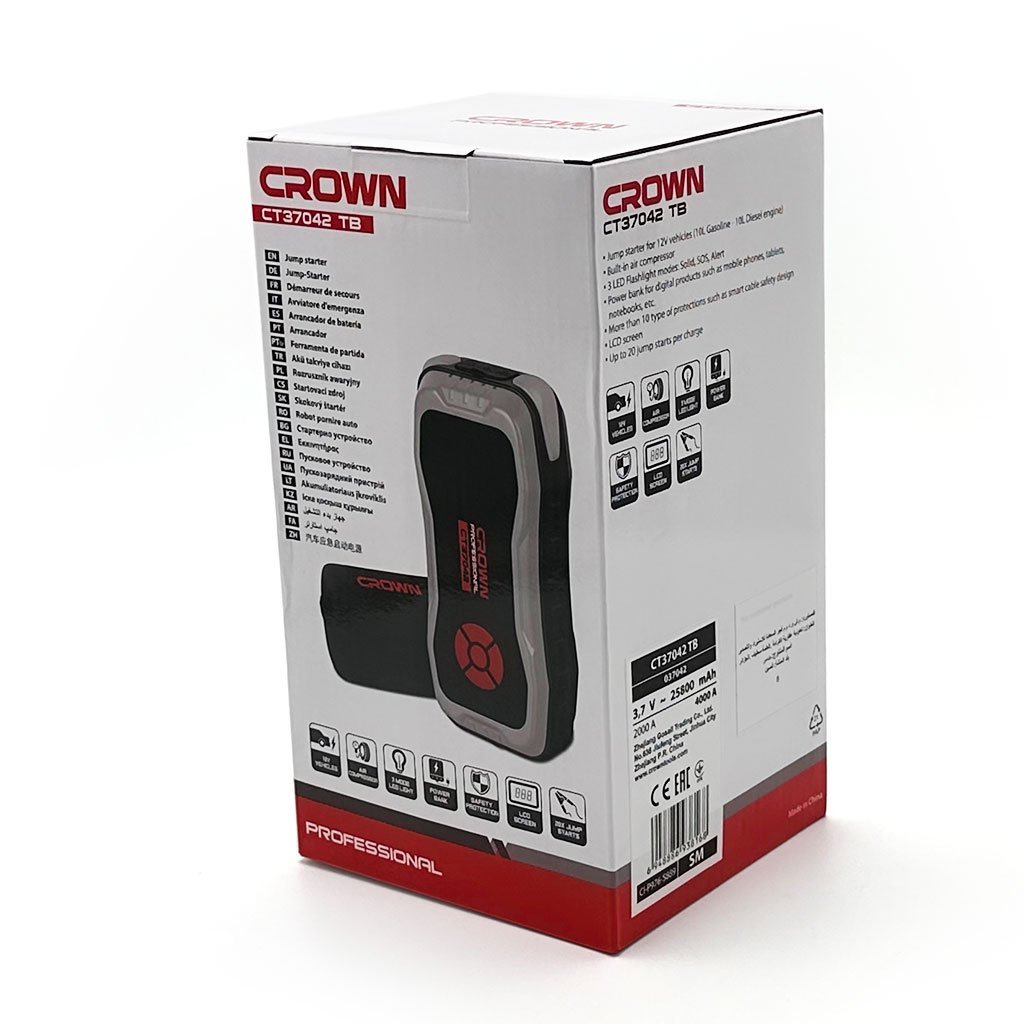 Booster CROWN CT37042 – Démarreur Auto Multifonction avec Compresseur & Power Bank - Image 5