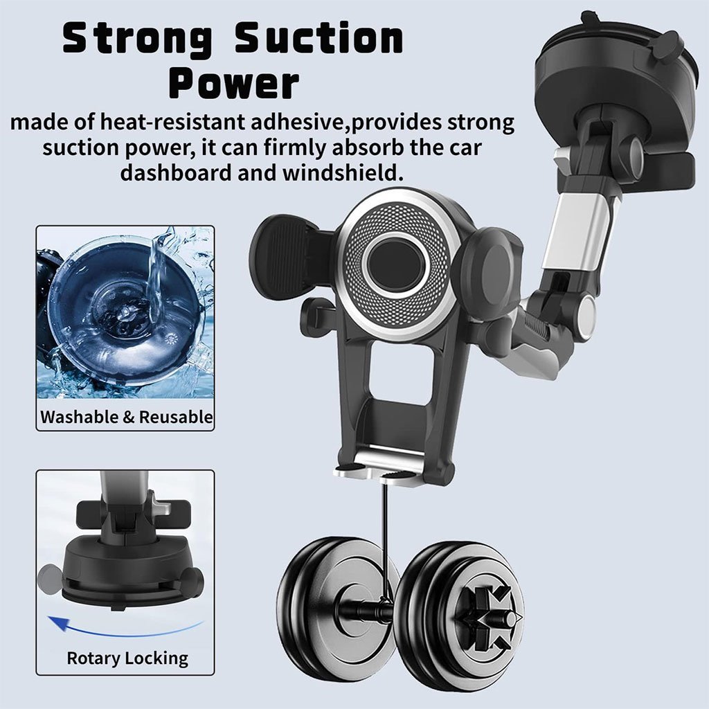 Support voiture 360° pour téléphone Ventouse & Bras Réglable - Image 2