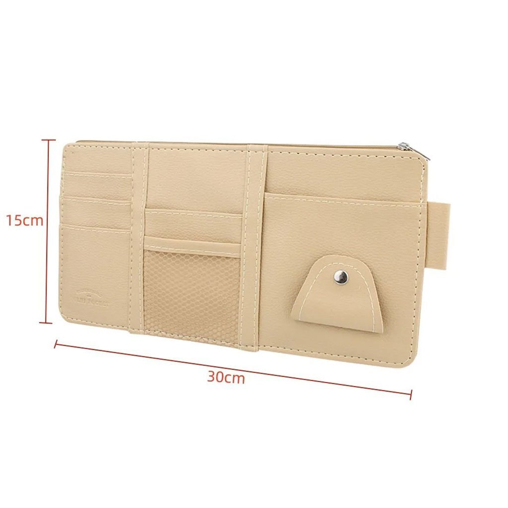 Organisateur Pare-Soleil Voiture – Rangement Intelligent en Cuir PU Premium - Image 6