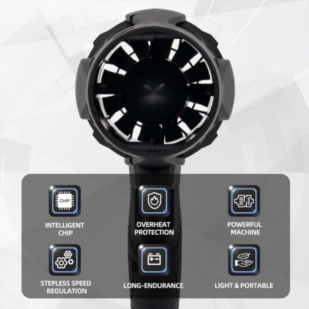 Mini Souffleur Turbo Sans Fil – Dépoussiéreur Haute Vitesse Portable