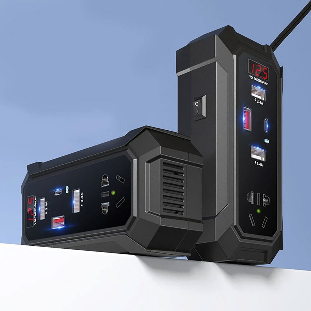 Inverter de Voiture 12V/24V à 220V Multiports Super Fast Charge – Puissance et Sécurité en Route - Image 4