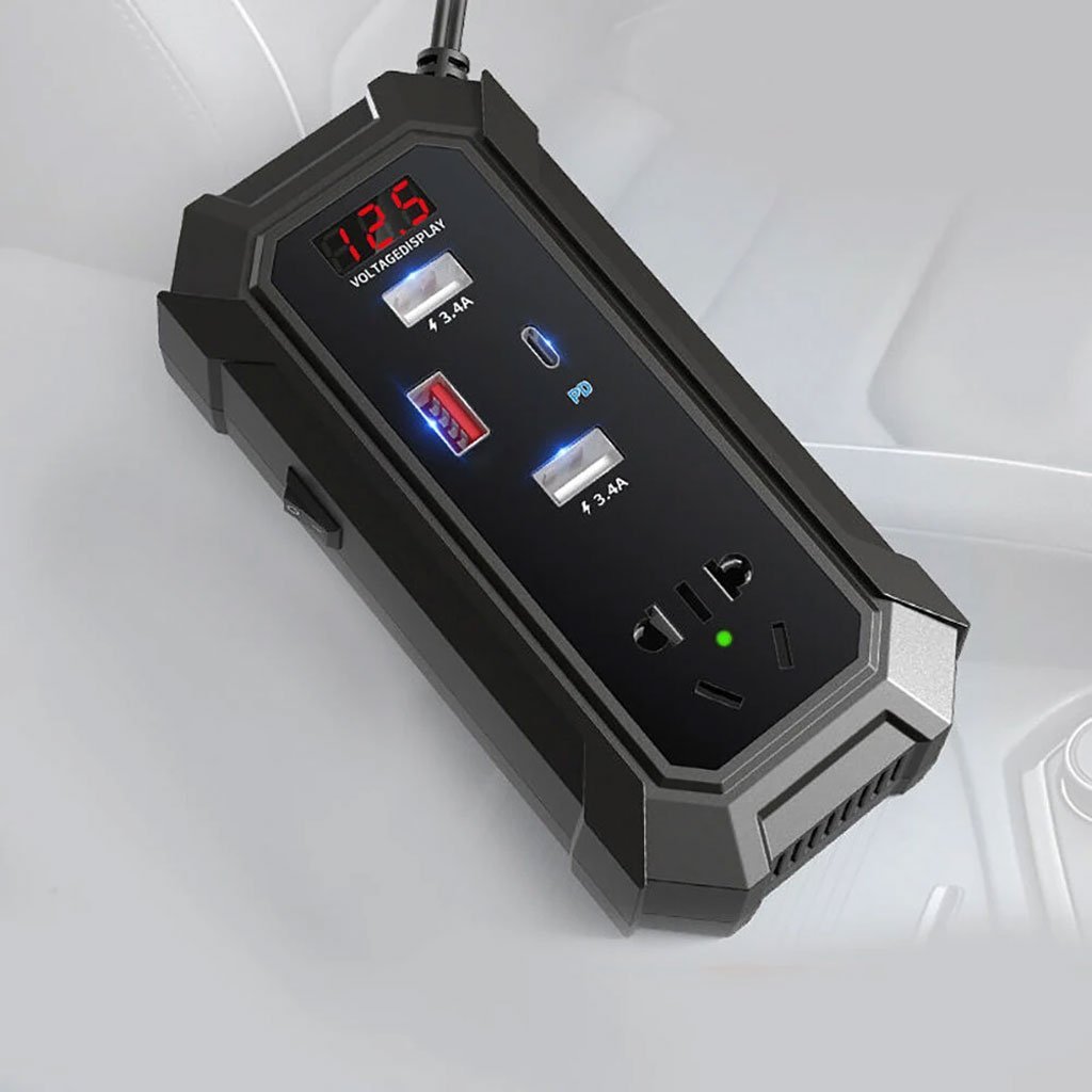 Inverter de Voiture 12V/24V à 220V Multiports Super Fast Charge – Puissance et Sécurité en Route - Image 2