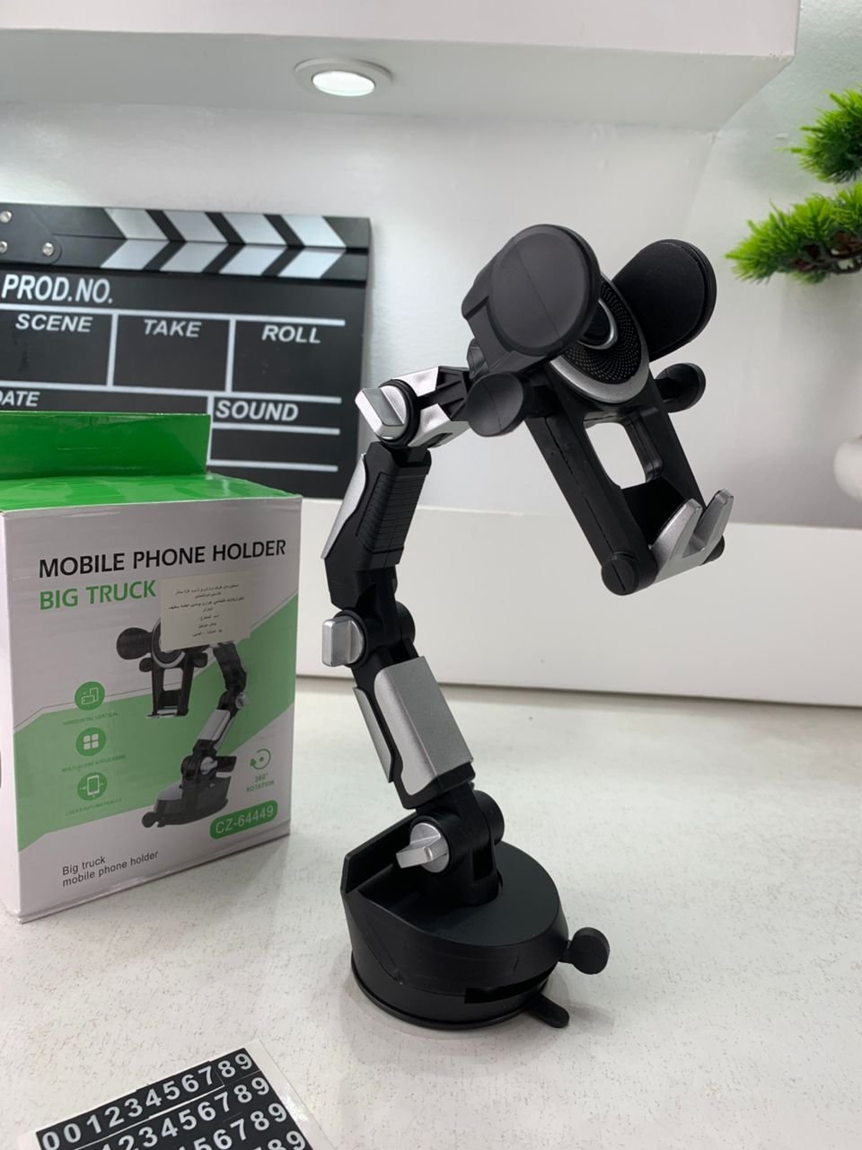 Support voiture 360° pour téléphone Ventouse & Bras Réglable - Image 8