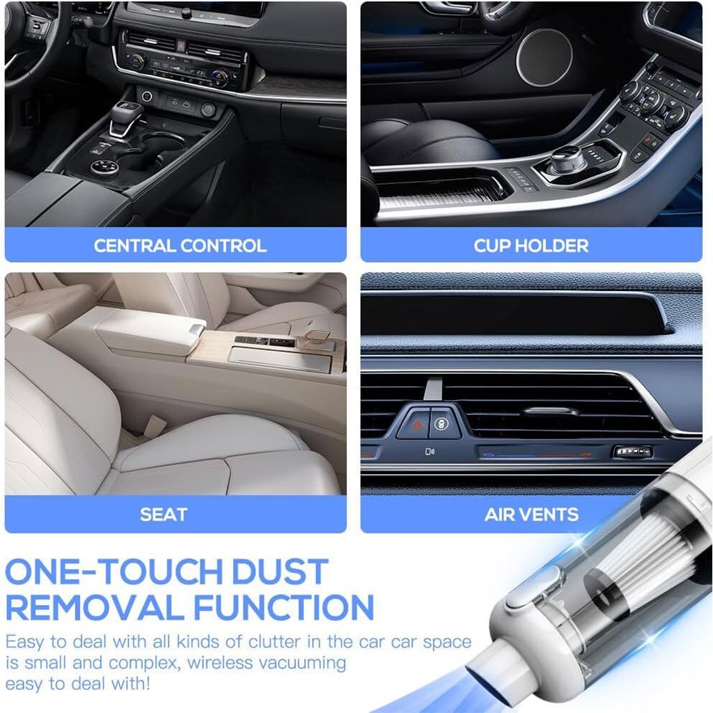 Aspirateur Portable à Main Sans Fil 10000 Pa Capacité de 450 ml - Image 3