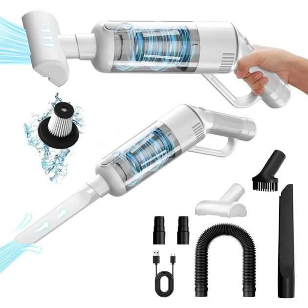 Aspirateur Portable à Main Sans Fil 10000 Pa Capacité de 450 ml