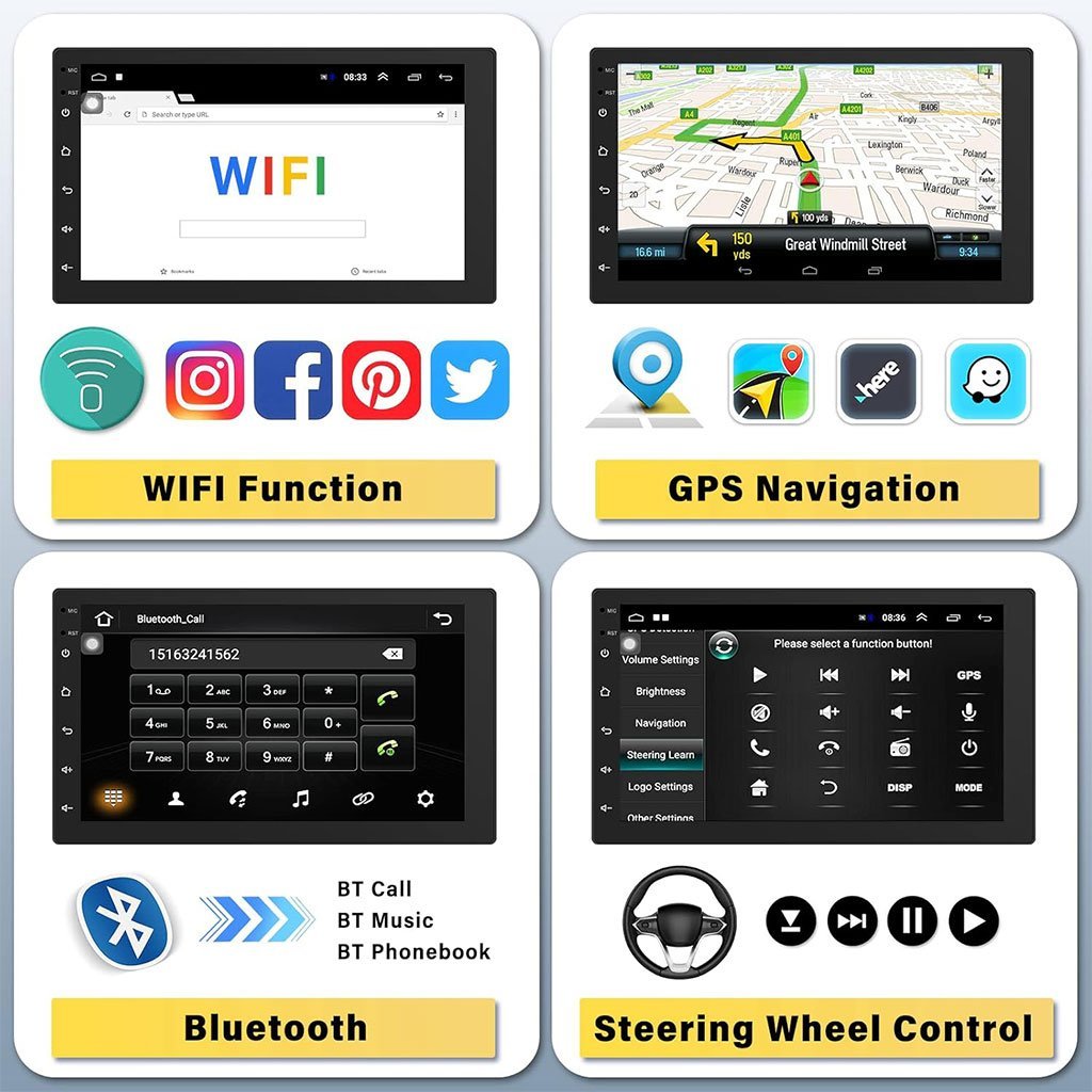 Autoradio 2 Din 7 Pouces – Écran Tactile & Bluetooth - Image 3