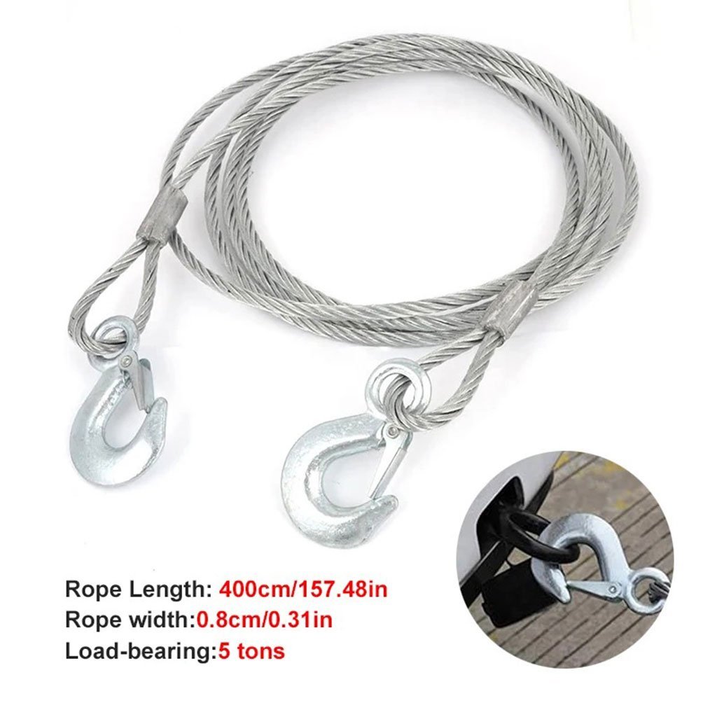 Câble de traction automobile 5 tonnes avec crochets de qualité supérieure - Image 3
