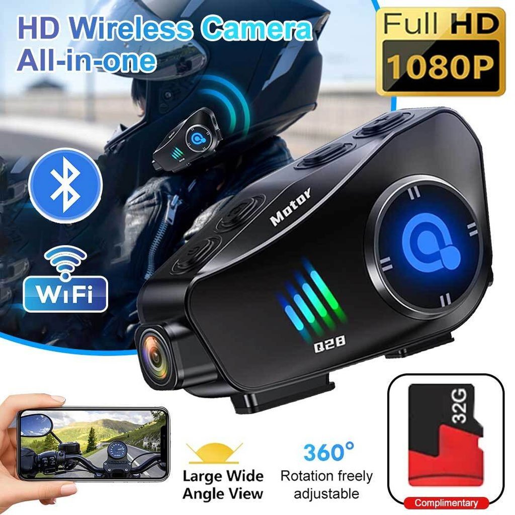 Casque Bluetooth avec caméra HD pour Casque Moto avec Camera Full HD App Control