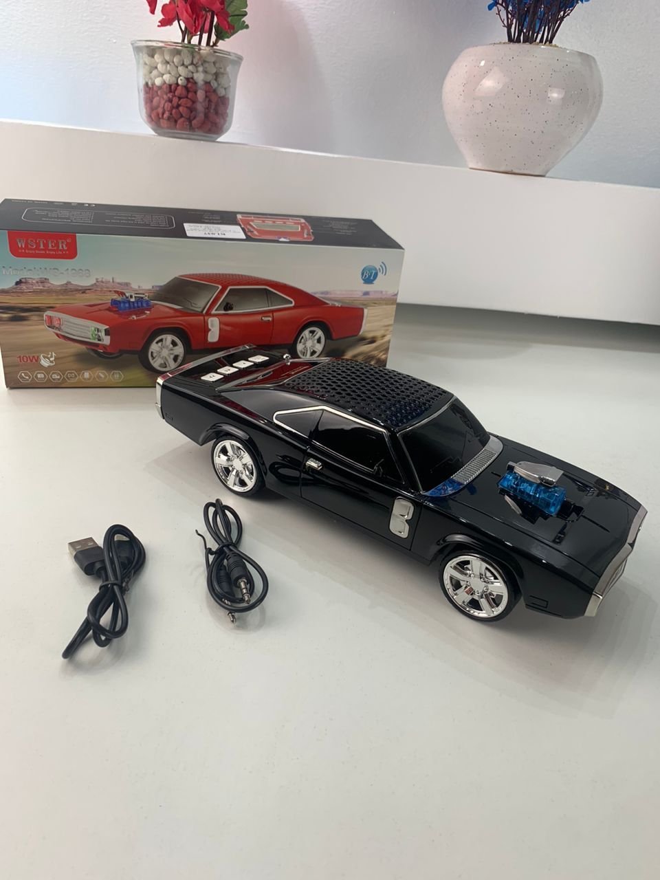 Voiture Haut-Parleur Bluetooth Sans Fil Rechargeable WSTER CAR 1968 - Image 3