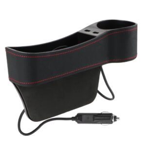 Rangement latéral de console avec chargeur USB et porte-gobelet