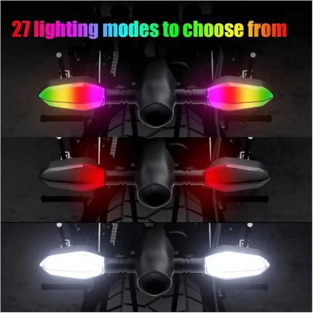 Clignotants LED Moto 27 Modes – Flux Coloré RGB