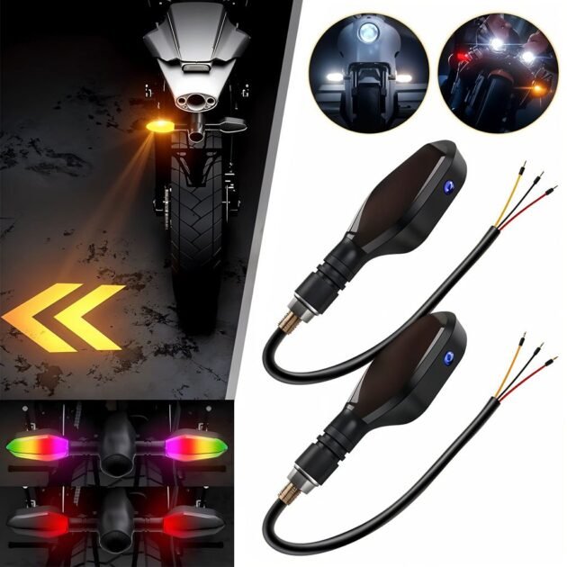 Clignotants LED Moto 27 Modes – Flux Coloré RGB