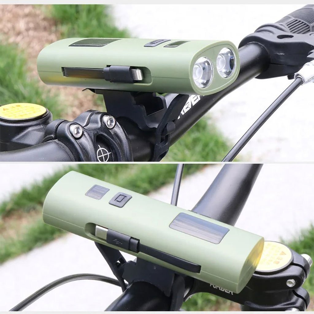 Lampe Frontale 3-en-1 – Torche, Éclairage Vélo & Power Bank - Image 4