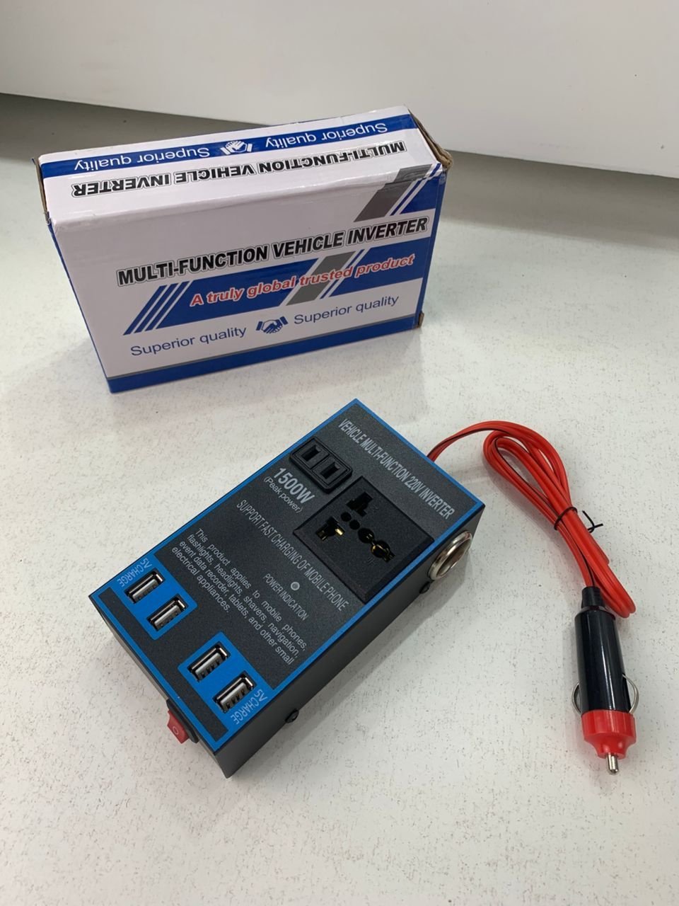 Convertisseur secteur voiture 1500W 4 ports USB - Image 7