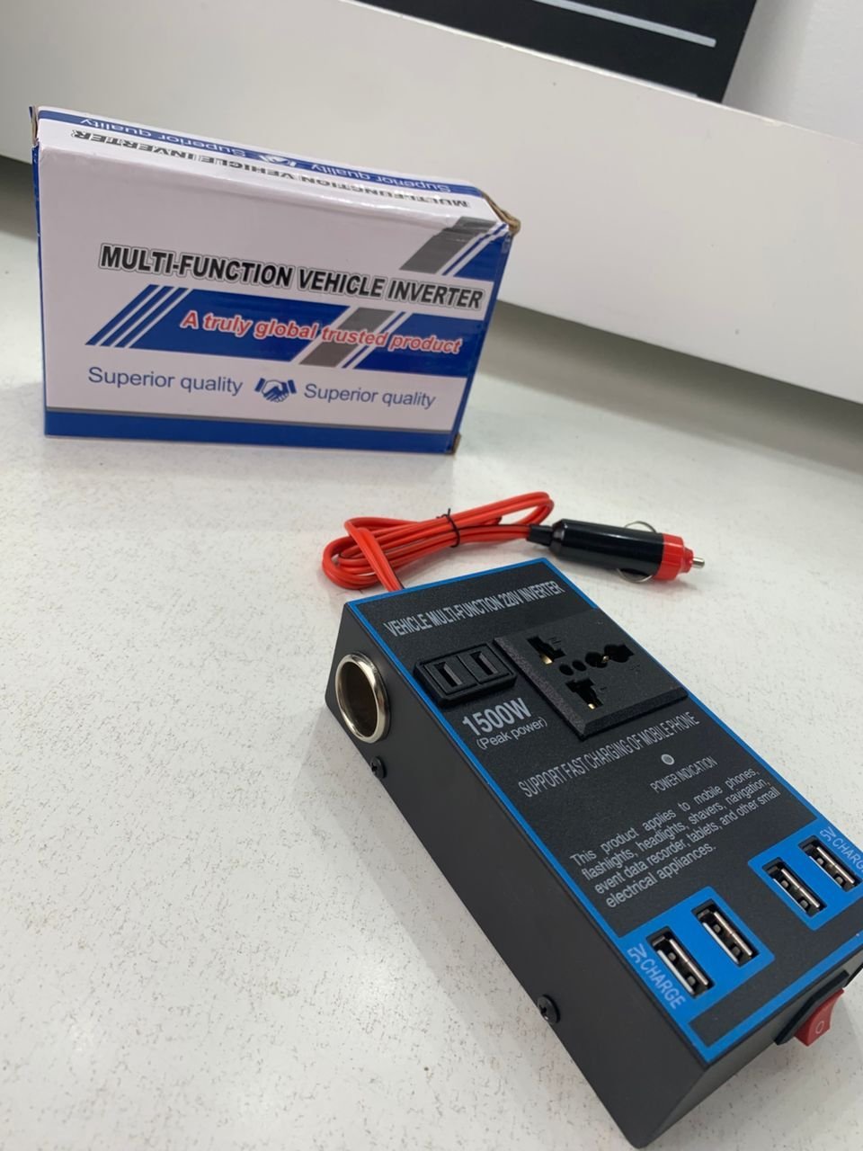 Convertisseur secteur voiture 1500W 4 ports USB - Image 8