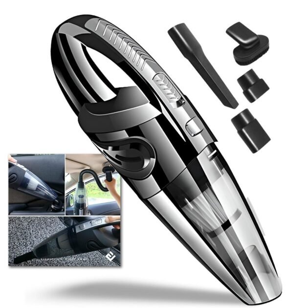 Aspirateur Voiture Sans Fil + Câble USB 5V/12V – Nettoyage et Alimentation Pratiques