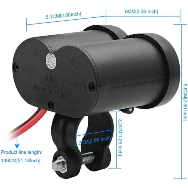 Chargeur USB Moto avec Prise Allume-Cigare – Alimentation Sécurisée 12–24V pour Guidon